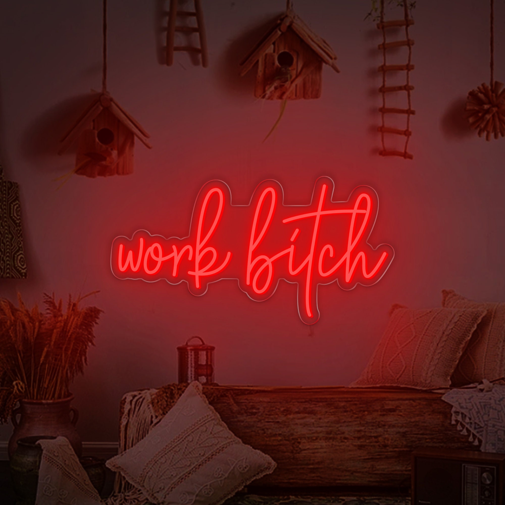 Work Bitch Neon Light|Bar Neon Sign|Led Neon Sign|Work Bitch Neon Sign Decor|personalized Wall Decor|Bedroom Home Wall Decor Birthday Gifts
