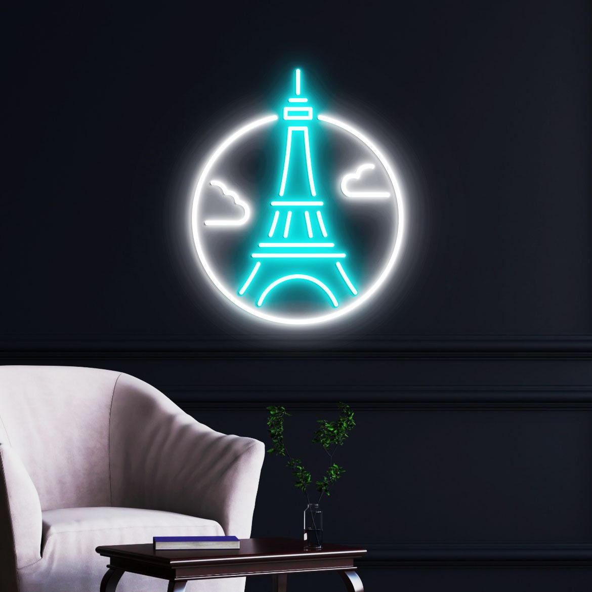 Eiffel Tower Neon Light, Neon Sign Light Decor, Eiffel Tower Bedroom Neon Sign, Bedroom Neon Lights, Home Neon Lights, Tower Wall Decoration