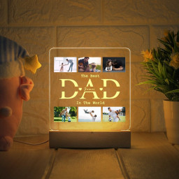 Personalized Dad Photo Gifts, Gift for Dad, Best Dad Ever, Fathers Day Gifts, Personalized Gifts, Bedroom Night Light, Dad Personalized Gift