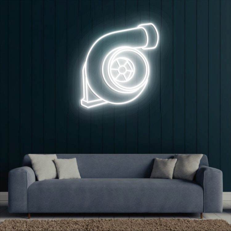Turbo Neon Light, Turbo Wall Art, Car Garage Decor, Man Cave Gift, Gift for Men
