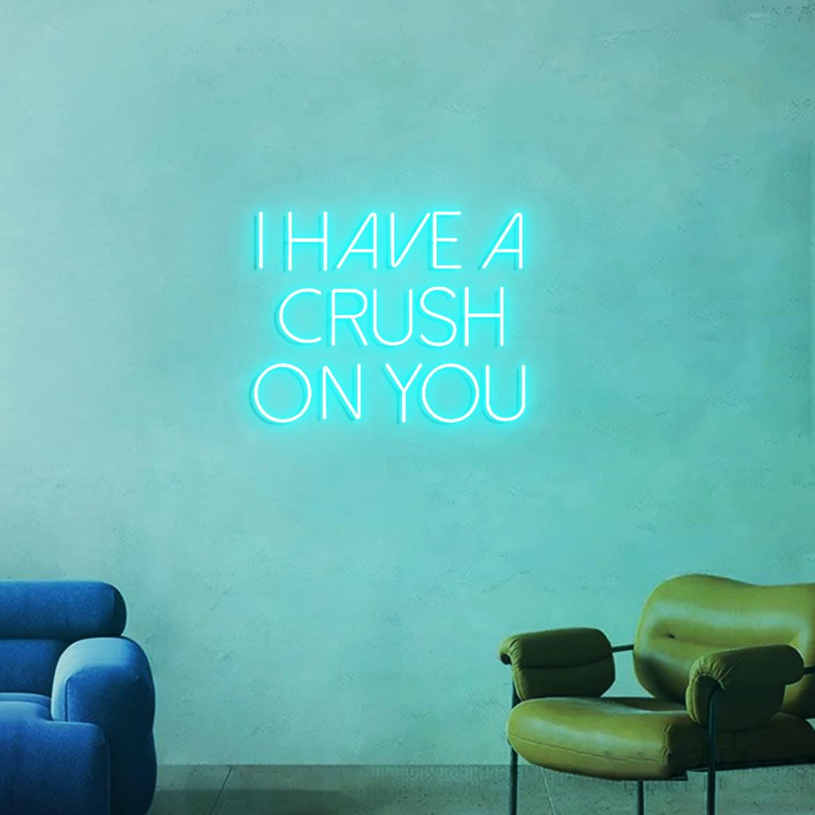 I Have Crush on You Neon Sign, Crush on you Sign, Custom Neon Sign Wall Decor, Red Light Neon Wall