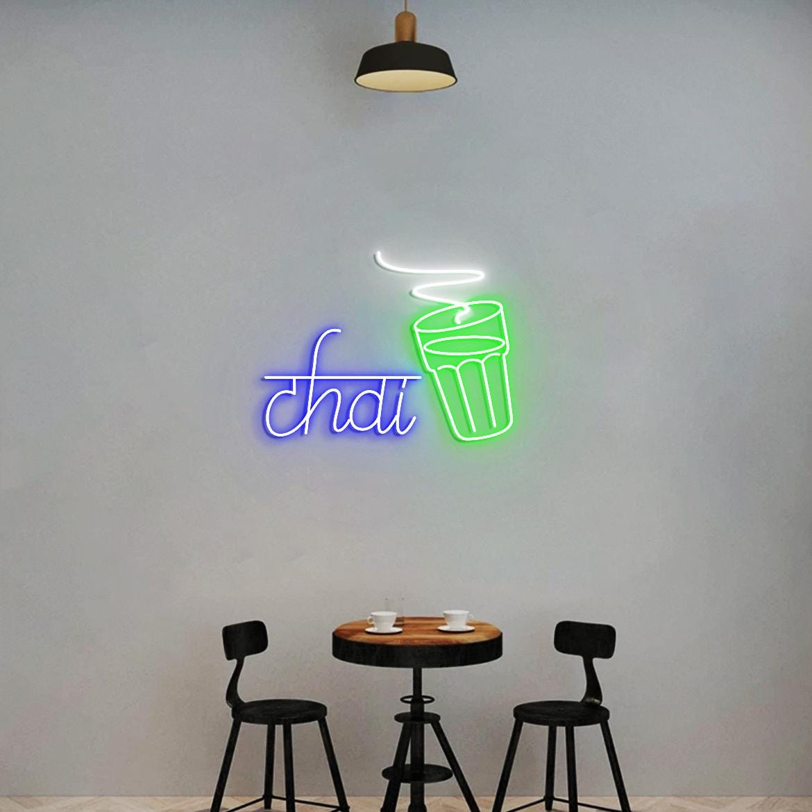 Chai Neon Sign Light, Indian Chai Sign for Dining Room, Restaurants Decor, India Chai Bar Wall SignChai, Chai Sign for Business Decor