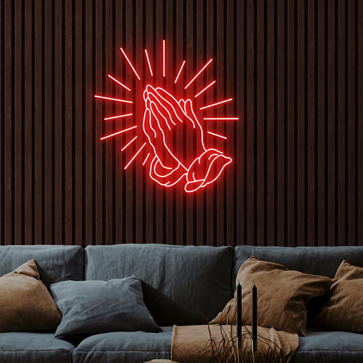 Praying Hands Neon Sign, Hands Neon Sign, Hand of God, Faith Wall Decor, Christian gifts, Jess gifts