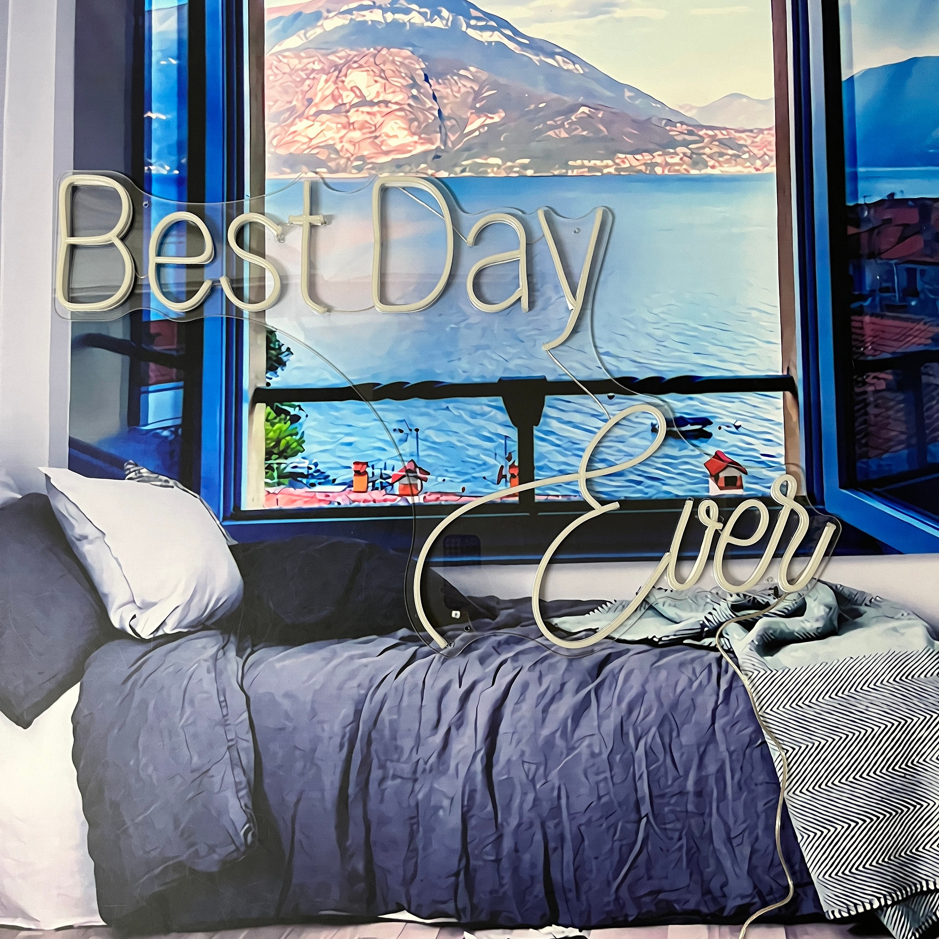 Best Day Ever Neon Sign, Custom Neon Sign Aesthetic , Wedding Neon Sign Wall Decor, Neon Sign Bedroom, Wedding Flower Wall Sign