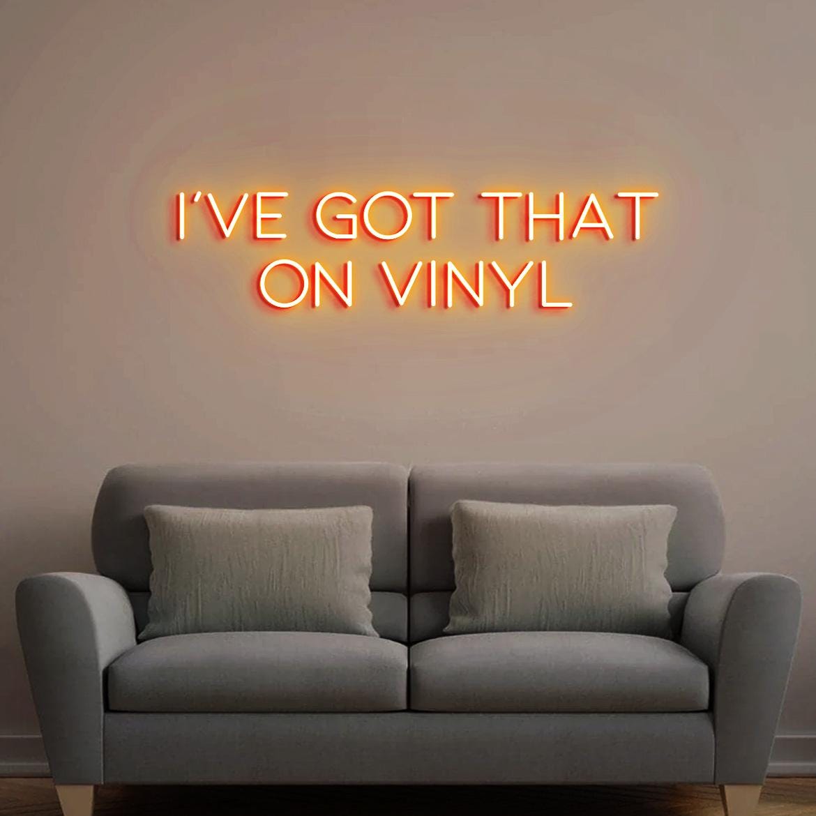 I've Got That on Vinyl, Vinyl Wall Neon Sign Decor, Music Bedroom Wall Sign, On Vinyl Record Sign, Music On Vinyl, Vinyl Record Store Decor