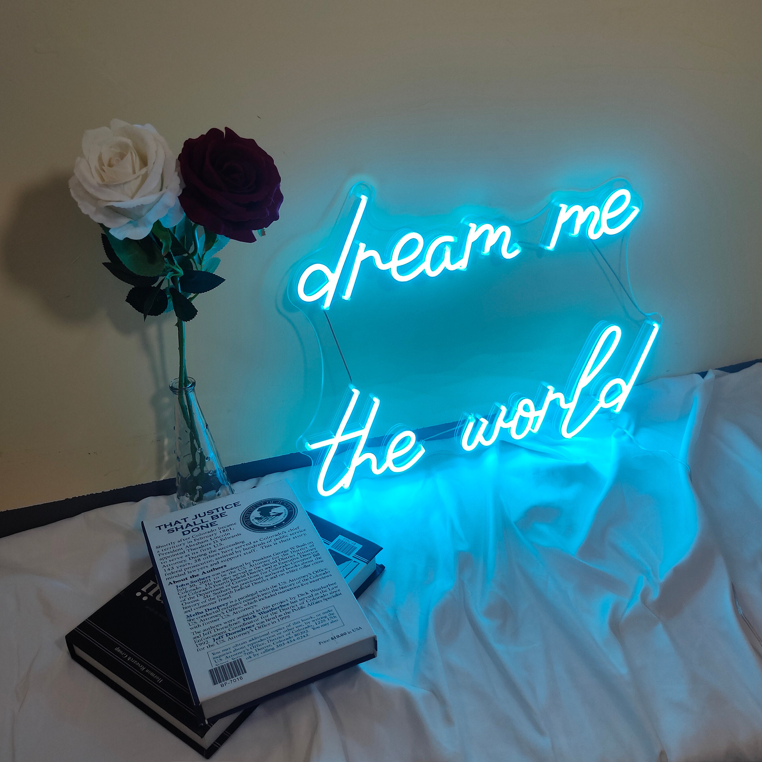Custom Neon Sign Dream Neon Sign Bedroom Neon Sign Wall Decor Neon Sign Art Led Sign Neon Name Sign Neon Light Sign For Wall Neon Desk Sign