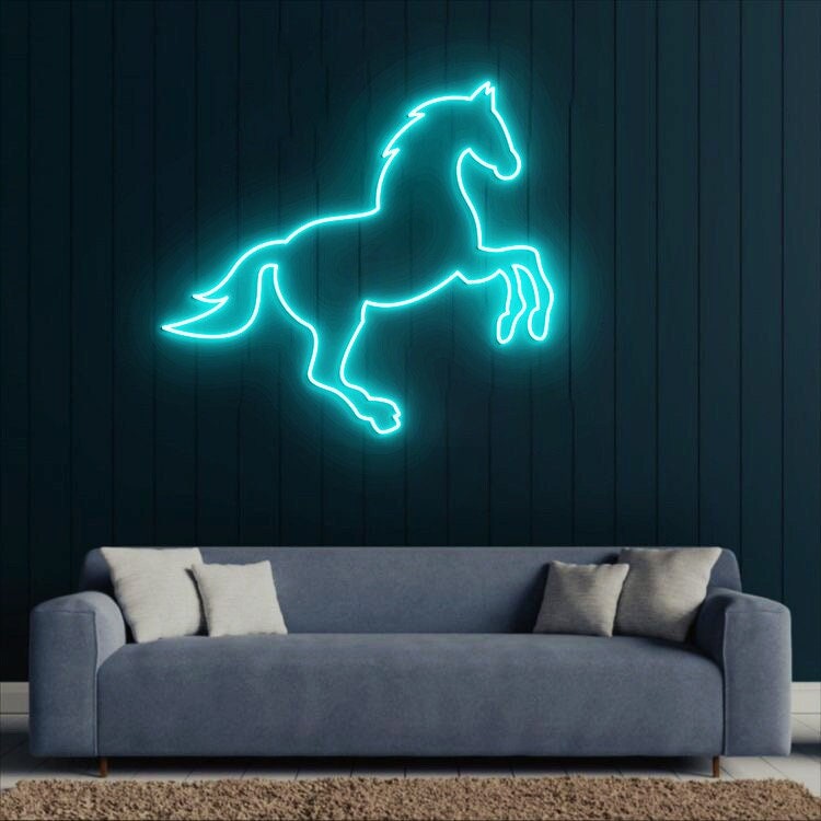 Horse Neon Light, Horse Decor, Horse Room Decor, Horse Wall Art