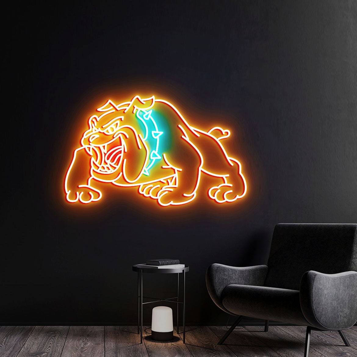 Bulldog Neon Light, Neon Sign Light Decor, Bulldog Bedroom Neon Sign, Bedroom Neon Lights, Home Neon Light, Animal Neon Sign Wall Decoration