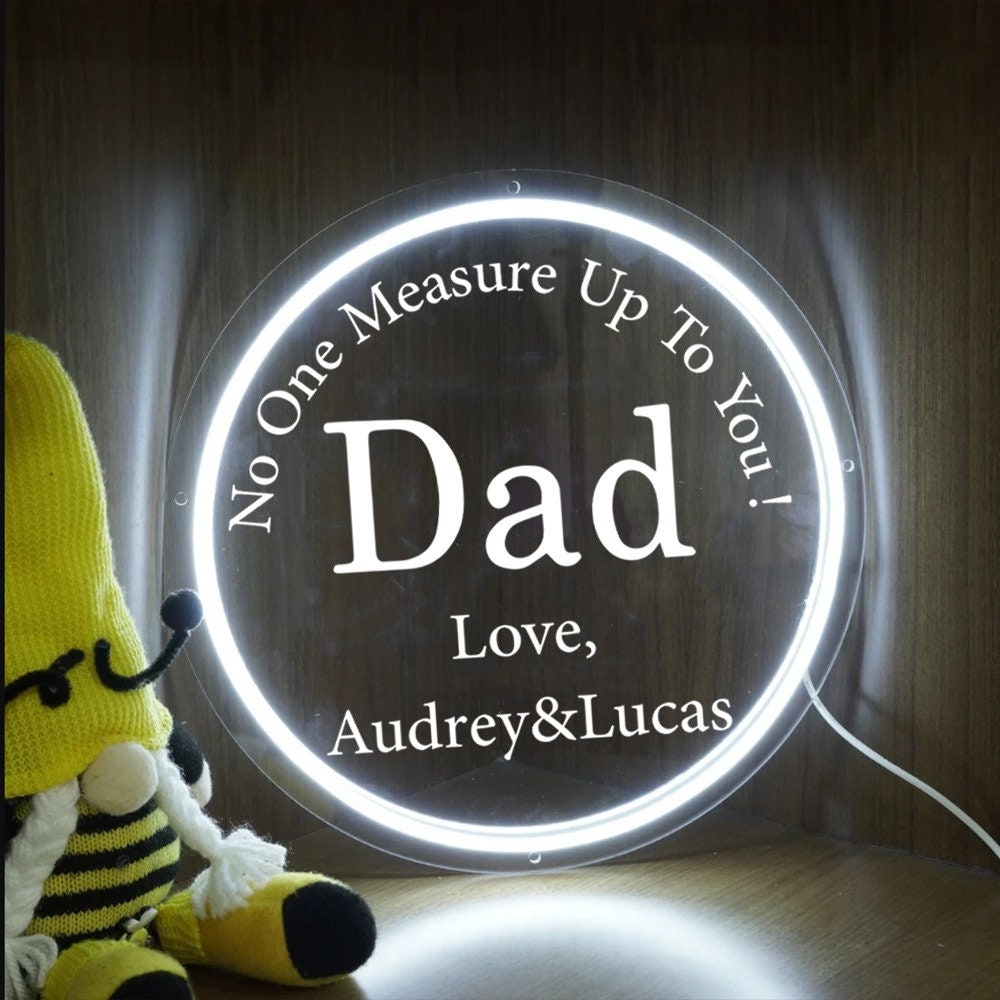 Custom Daddy Neon Sign, Papa With Kids Name, First Bump Neon Sign, Customized Kid Names, Father's Day Neon Sign, Dad Neon Sign, Gift For Dad