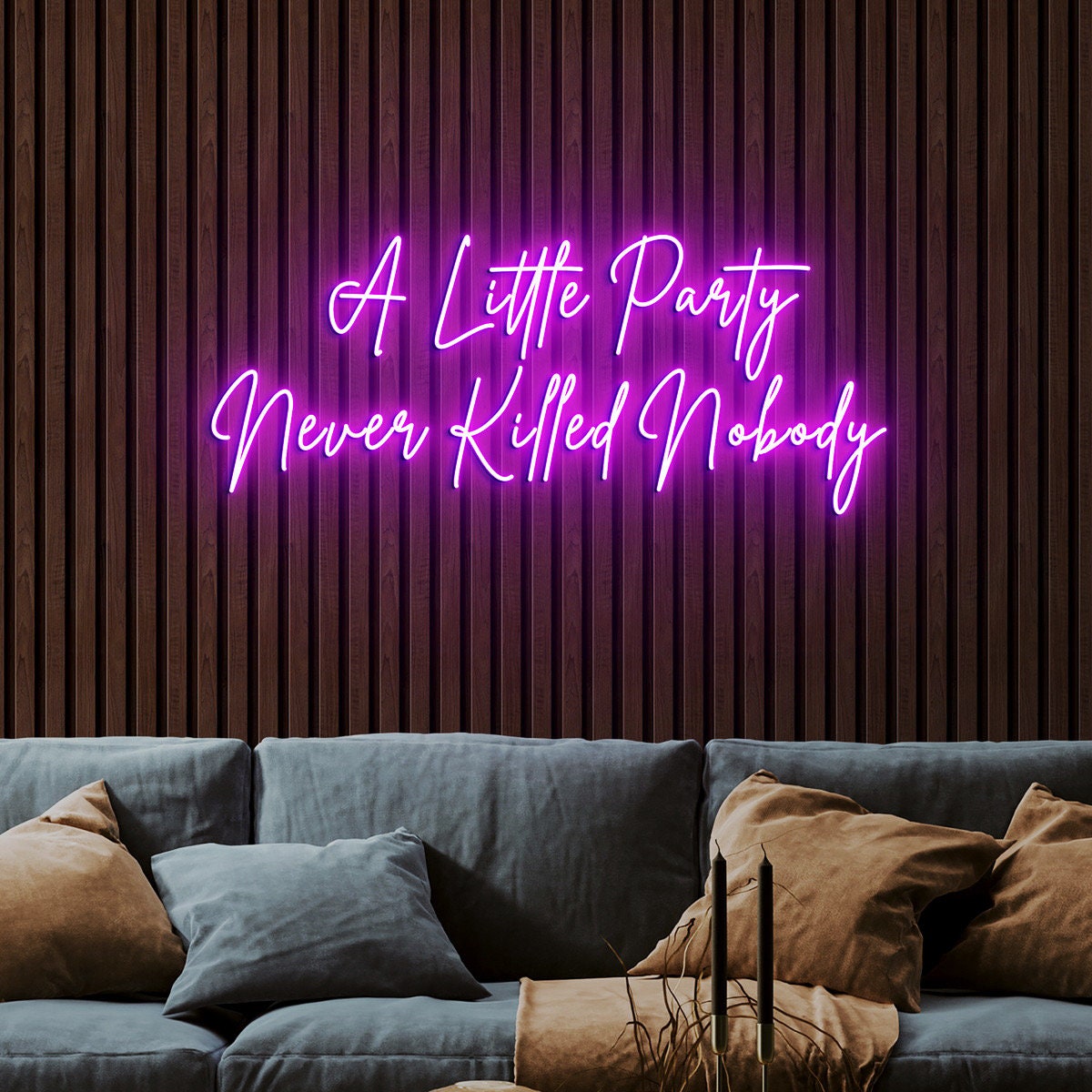 A Little Party Never Killed Nobody Neon Sign, Party Decor, Pink Led Sign Light for Party Event Decor