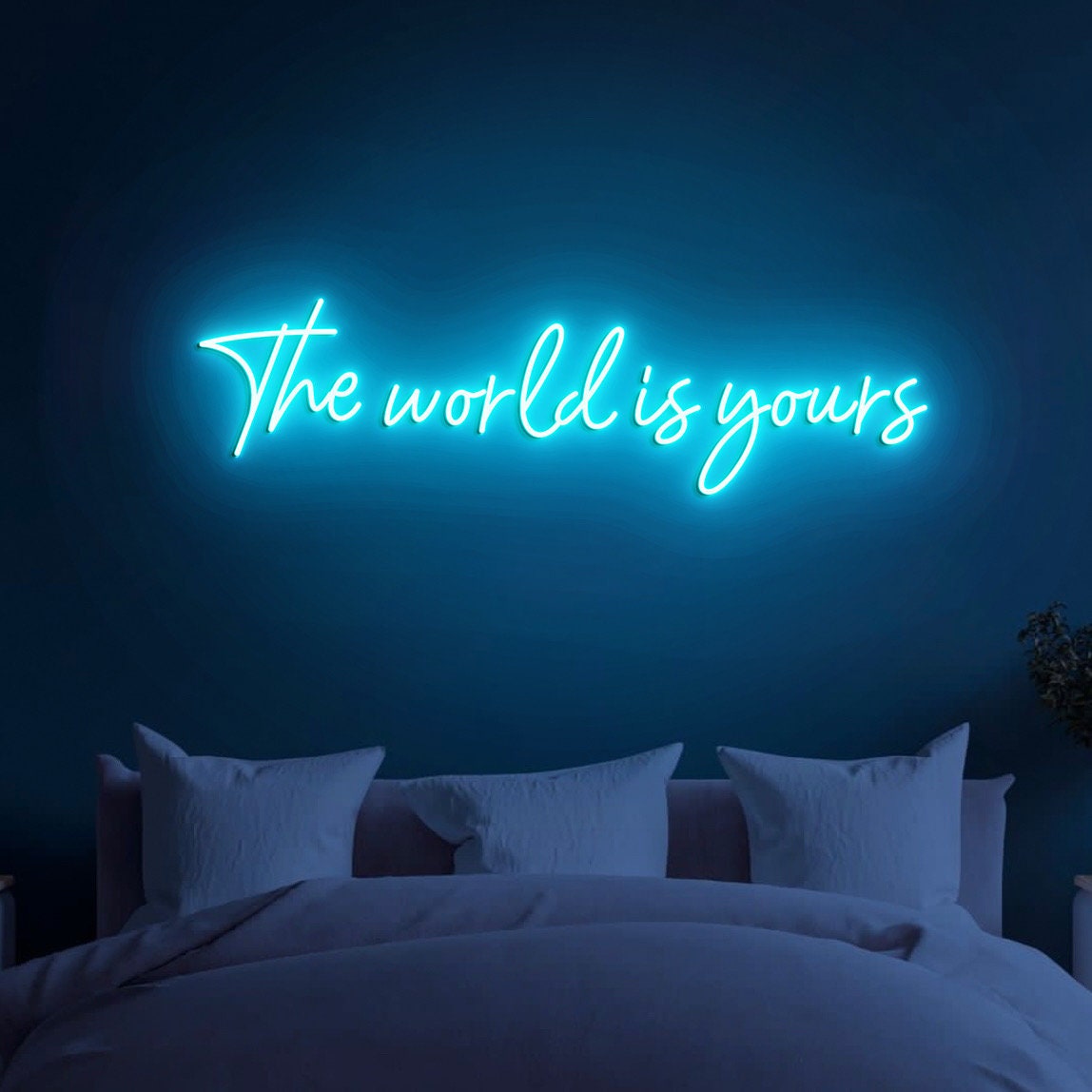 The world is yours Neon Sign, Neon Sign Bedroom, Neon Wall Art for Home Decor, Wall Hanging
