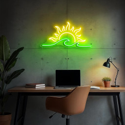 Ocean Sunset Neon Sign Ocean Sunrise Neon Sign Personalized Gifts Wall Decor Handmade Gift Housewarming Gift Valentine Decor Valentine Gift