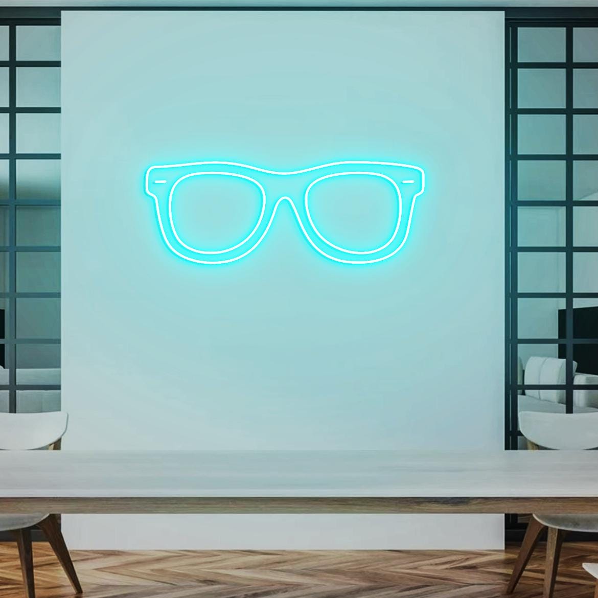 Eyeglasses Neon Sign, Big Glasses Large Glasses Neon Light Sign Wall Decor, Glasses Outline for Optical Office Wall, Optometrist Gifts