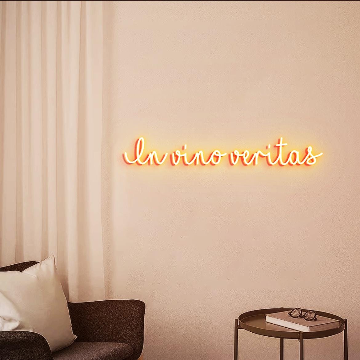 In Vino Veritas Neon Sign, Vino Sign, Home Wine Bar Wall Neon Light, Wine Bar Area Wall Sign, Vino Sign for Wine Area, Vino Bar Wall