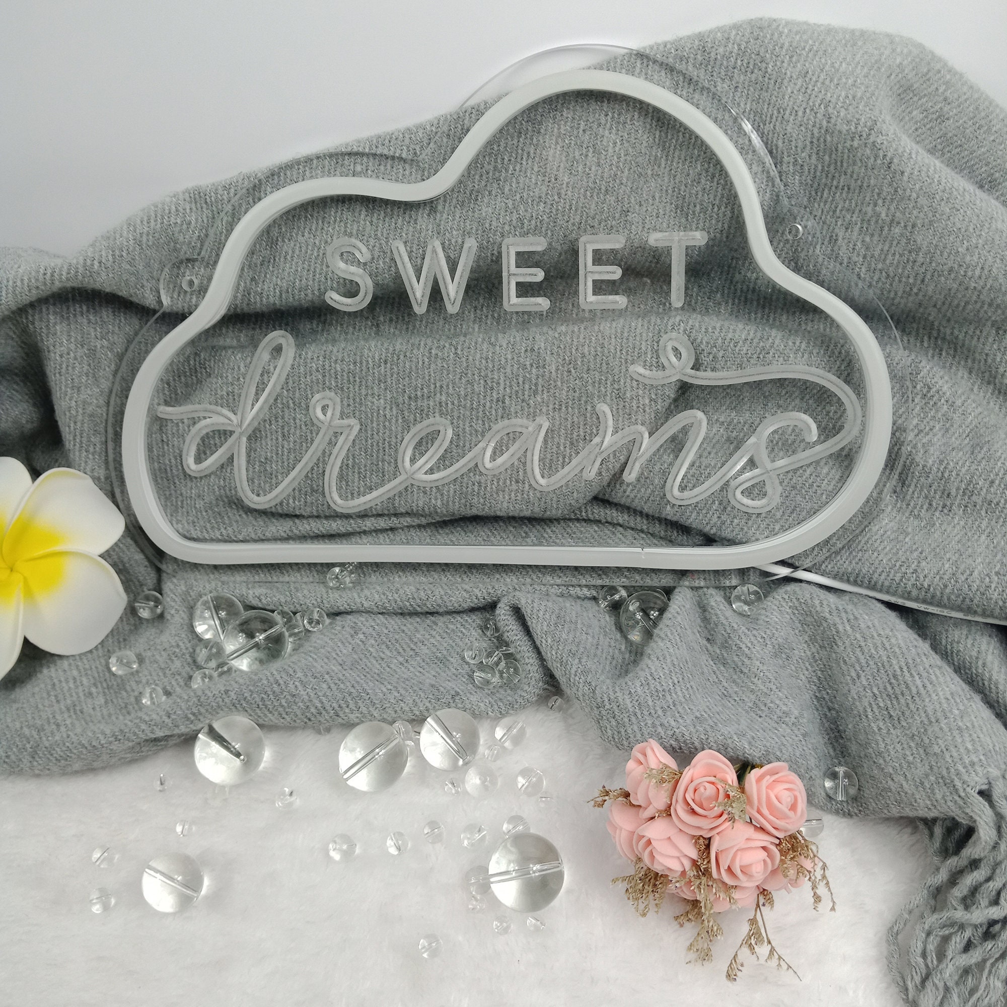 Neon Sign Sweet Dreams Night Light Children's Room Girl Bedroom Decoration daughter's favorite gift