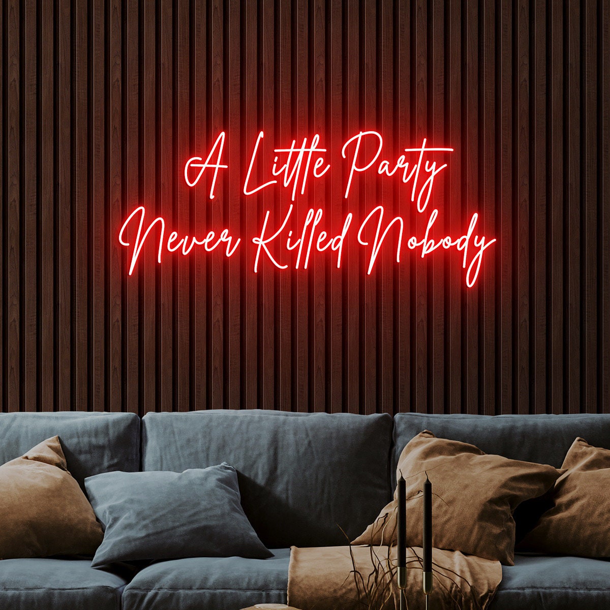 A Little Party Never Killed Nobody Neon Sign, Party Decor, Pink Led Sign Light for Party Event Decor