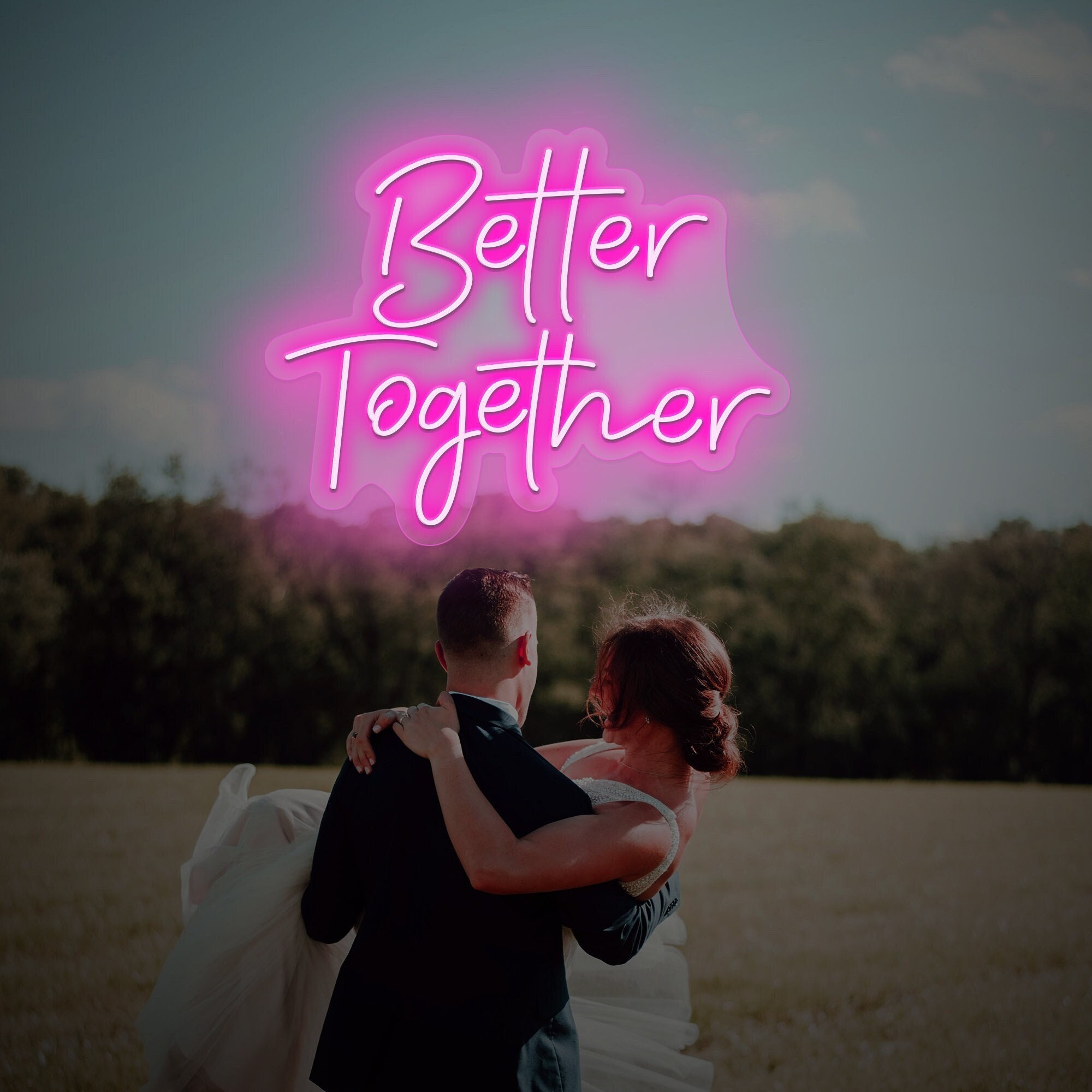 Better Together Neon Sign, Wedding Gifts, Wedding Sign, Ceremony Backdrop, Wedding Decor Led Neon Sign from NeonArtists,Neon Light Sign