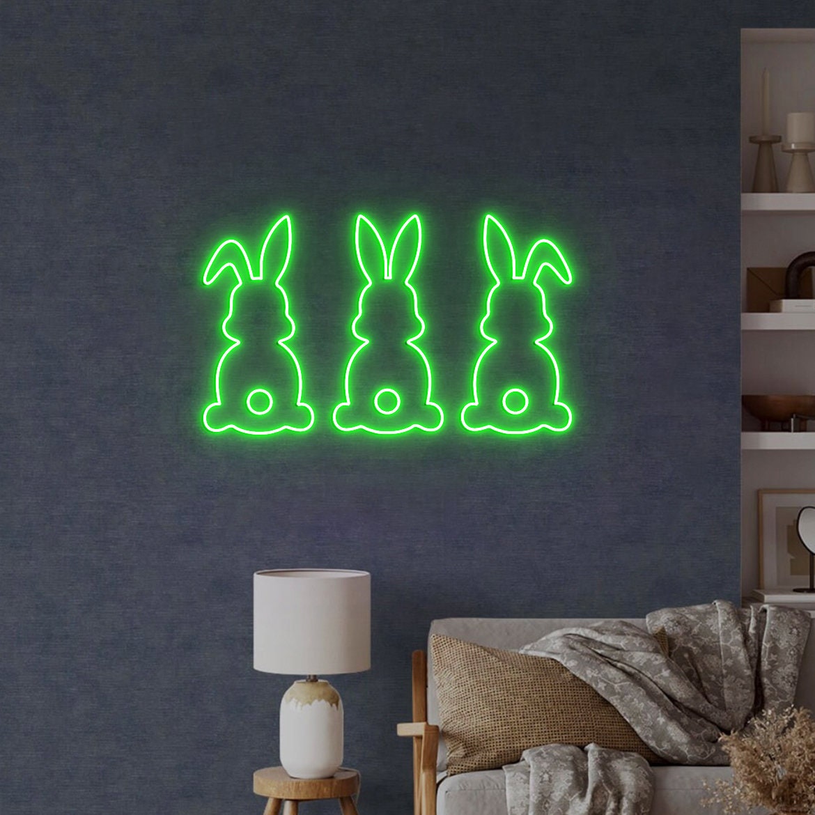 Easter Bunny Neon Sign Light, Easter Bunny Wall Decor, Cute Bunny, Easter Rabbit Decor, Easter Wall Decor