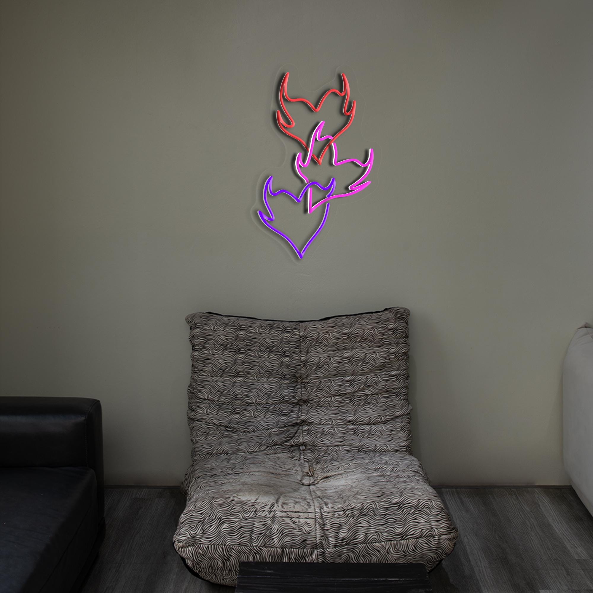 Punk Hearts Neon Sign Y2K Dorm Decor Punk Rock Gifts Rock Style Decor Man Cave Decor Retro Decor Valentines Gift Rock Music Gift Rock Lover