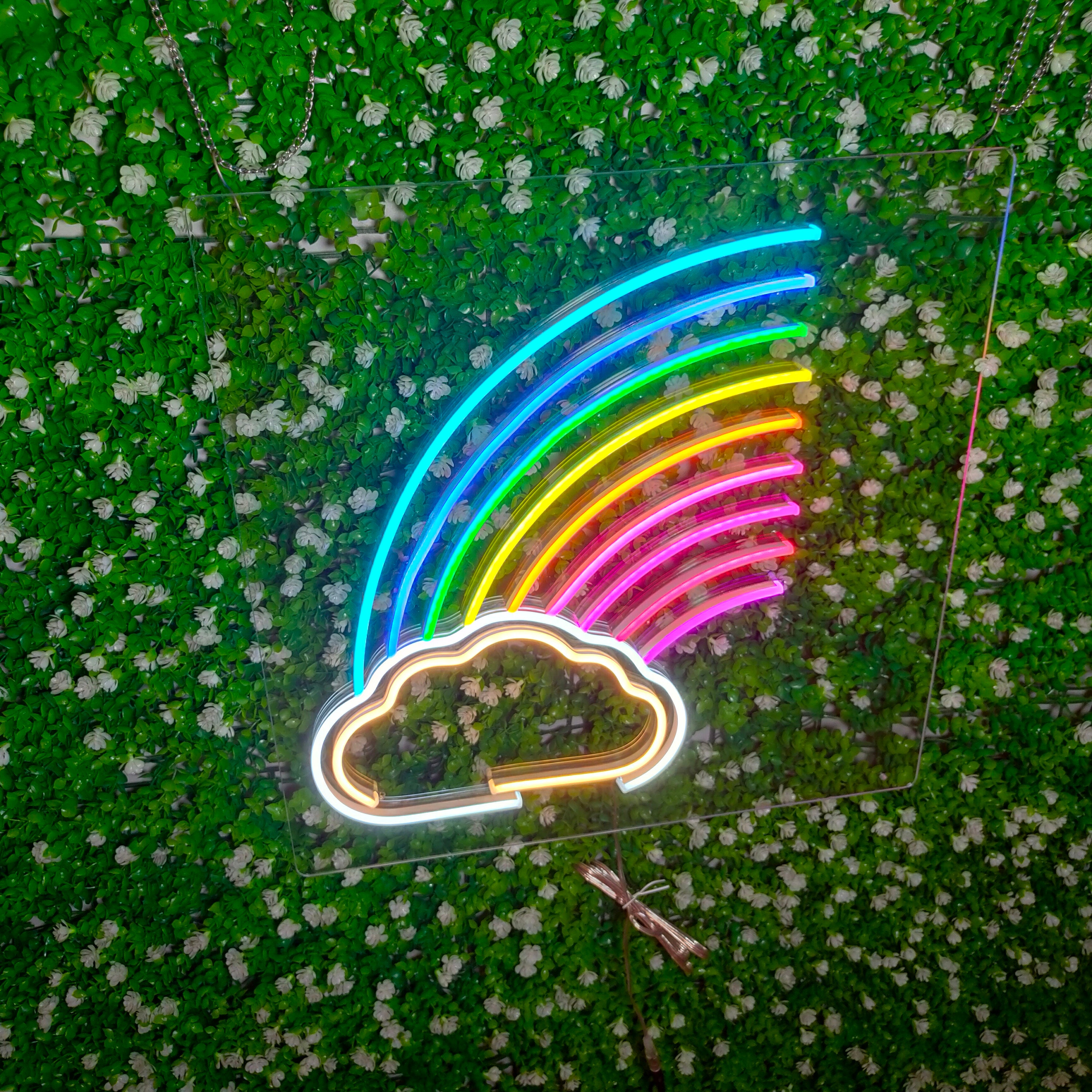Custom Rainbow Neon Sign Cloud Led Light Wedding Decoration for Bedroom Birthday Gift Party Home Decor Personalized Bar Hotel Neon Light 12V
