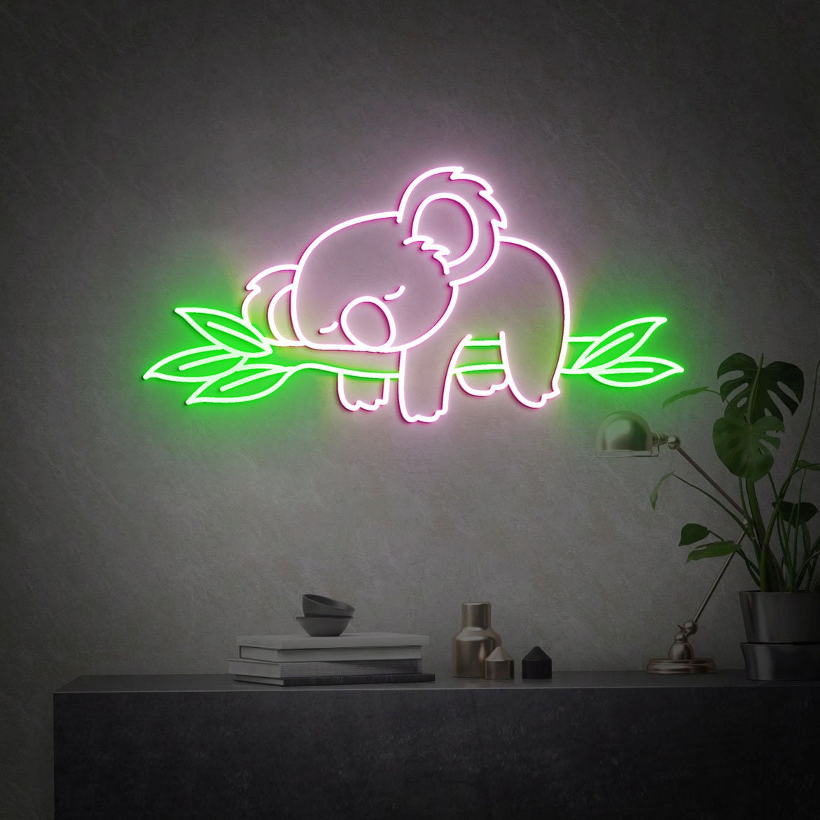 Koala Bear Neon Light, Cute Animals Neon Sign, Koala bear Bedroom Neon Sign, Koala Neon Light, Home Neon Lights, Kaola Neon Wall Decoration
