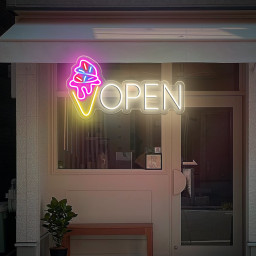 Ice Cream Open Sign,Ice Cream Led Neon Sign,Pink Light Up Neon Sign, Ice Cream Car Led Sign,Signage Gift for Opening