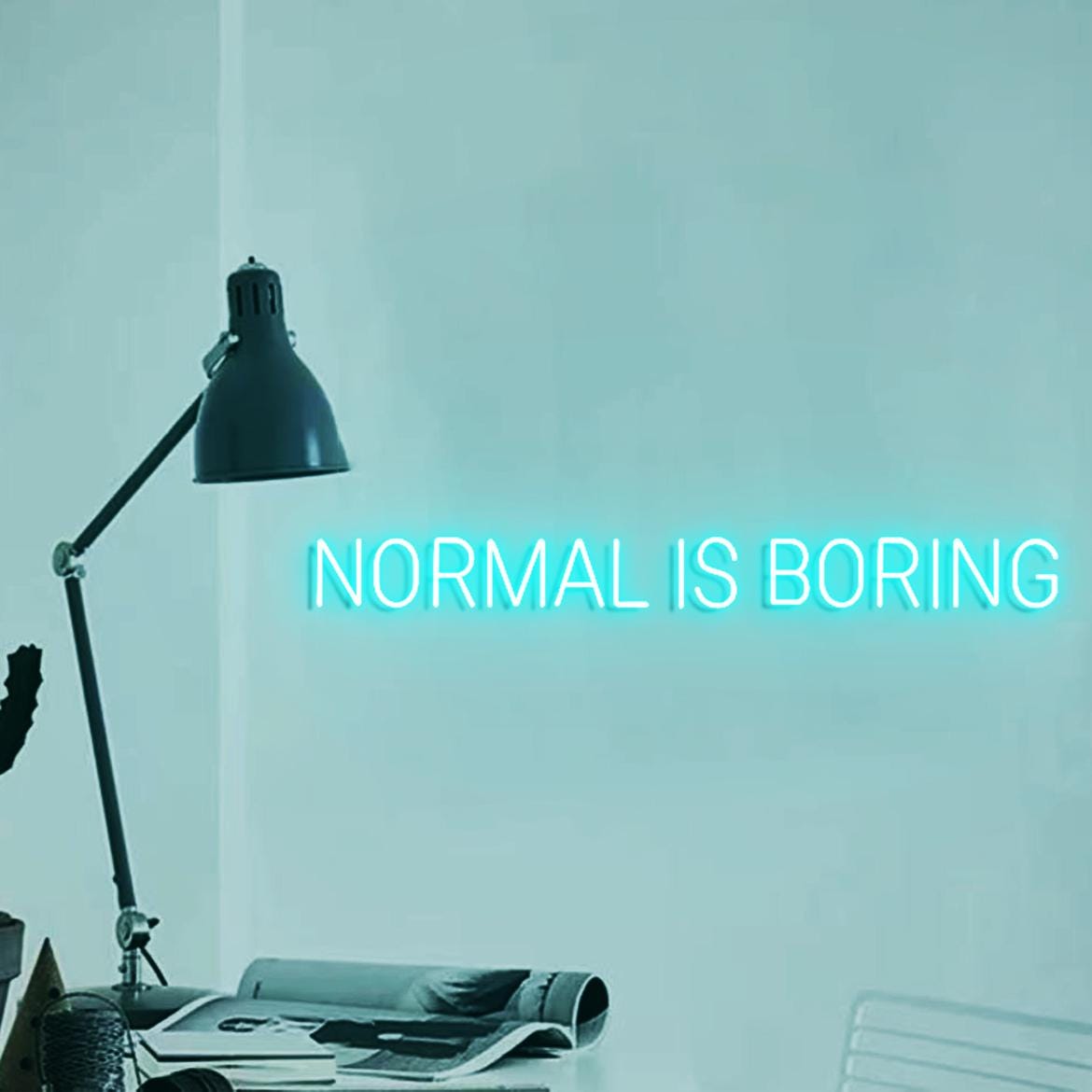 Custom Neon Sign Normal is Boring, Normal is Boring Sign, New Sign for Wall Decor, Motivational Wall Hanging, Neon Sign