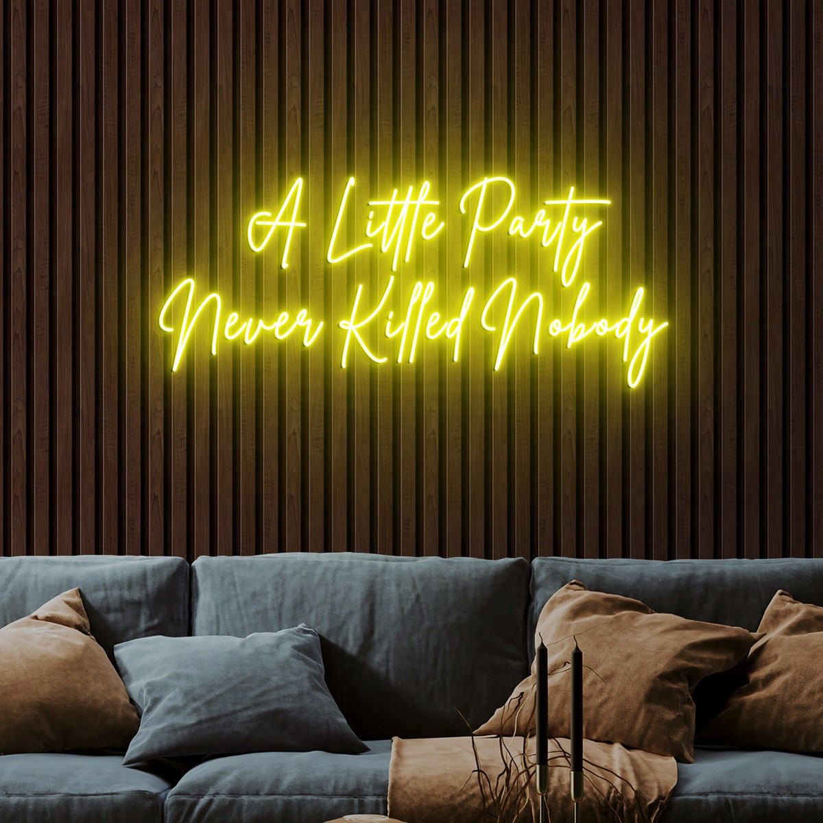 A Little Party Never Killed Nobody Neon Sign, Party Decor, Pink Led Sign Light for Party Event Decor