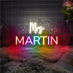 Personalized Teacher Door or Wall Neon Sign, Classroom Sign, Teacher Name Neon Sign, Classroom Door Hanger, Personalized Teacher Neon Sign