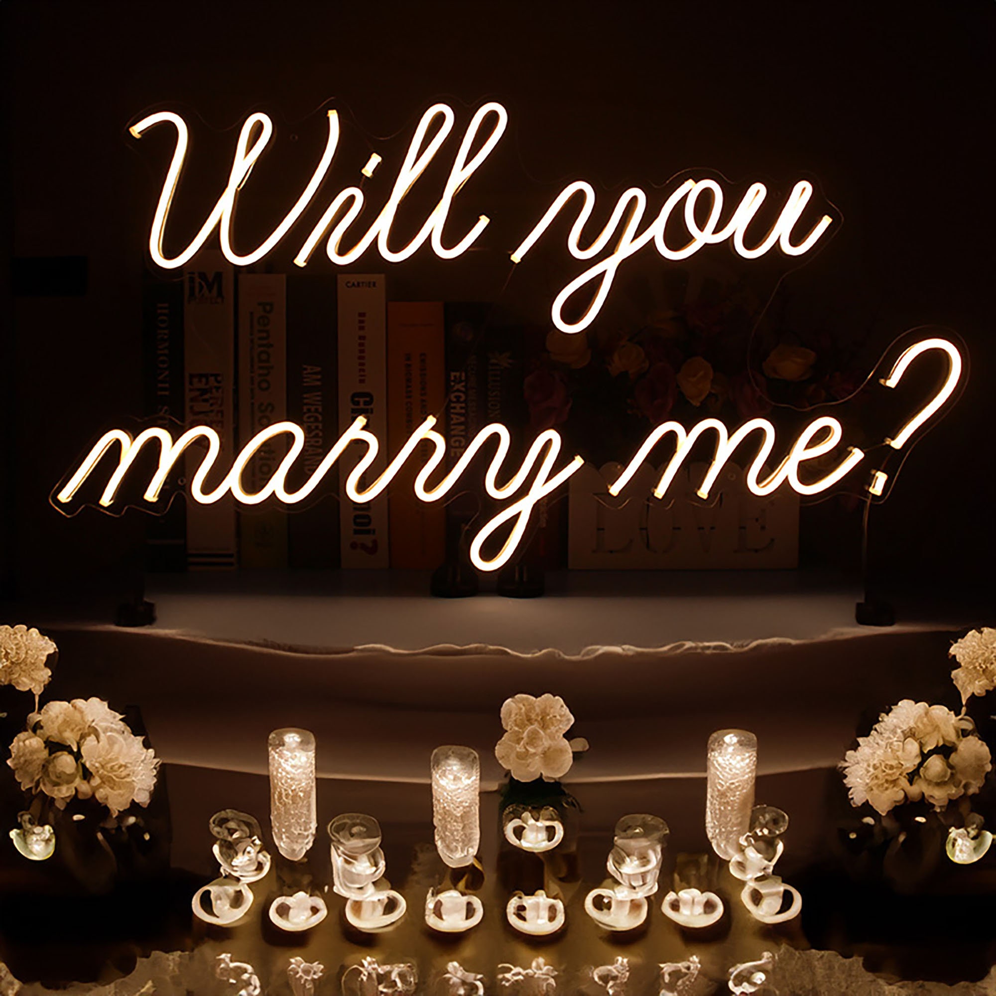 Will You Marry Me Neon Sign,Wedding Neon Sign, Proposal Sign Proposal Decor,Led Neon Sign Engagement Wedding Party Backdrop Wall Home Decor