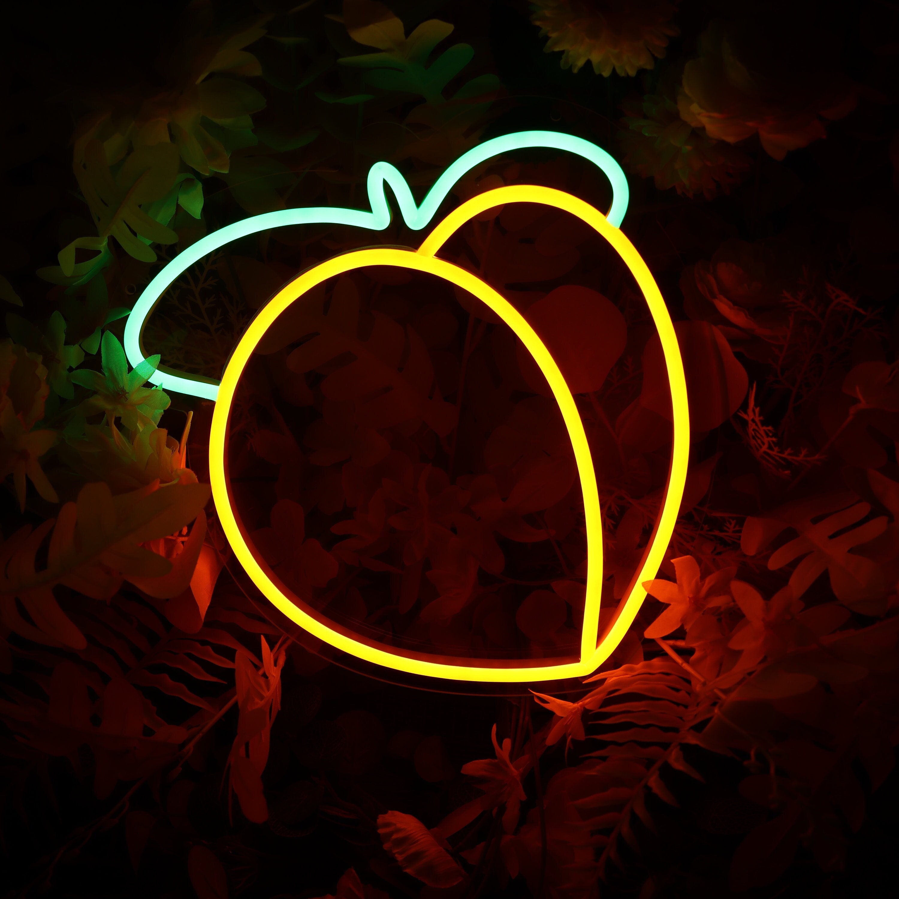 Peach Neon Sign, For Wall Decor, Peach Light Decor, Fruite Peach Neon Art Light Sign, Kid Room Decor, Neon Wall Art Decor, Fruits Shop Decor