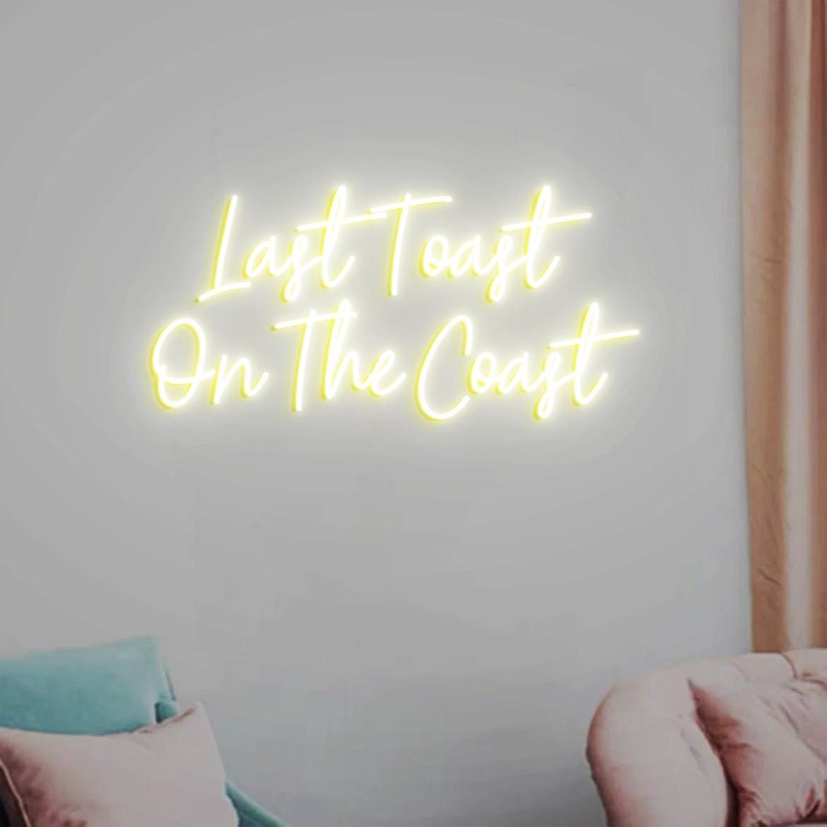 Last Toast On the Coast Sign Neon Light, Beach Bachelorette Party Backdrop Decor, Beach Bach Sign. Coastal Bachelorette Party Decor Neon