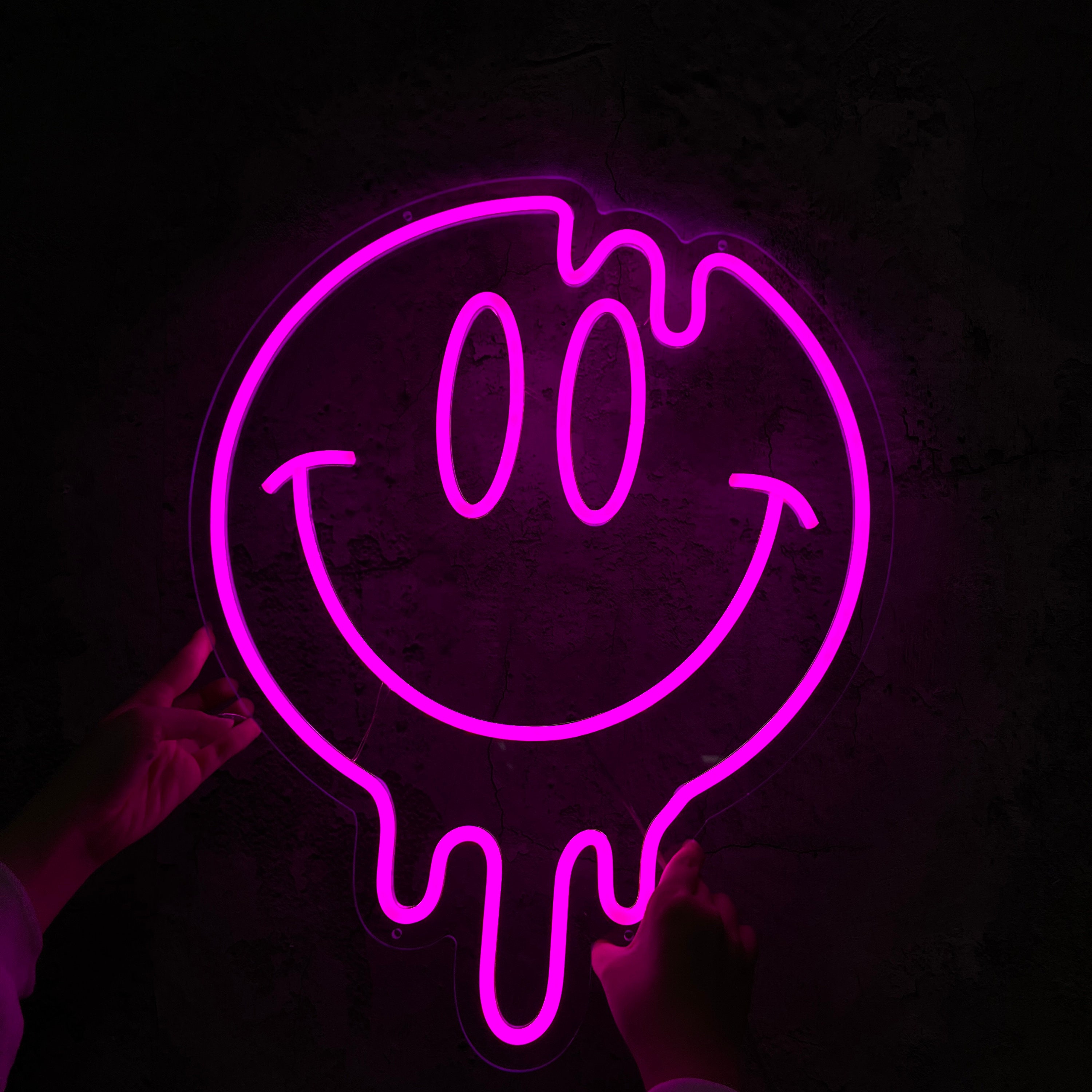 Smile Face Neon Sign, Custom Neon Sign Bedroom Decor for Kid,Happy Face Neon Sign Wall Decor, Gifts for her ,Kids Room Neon,