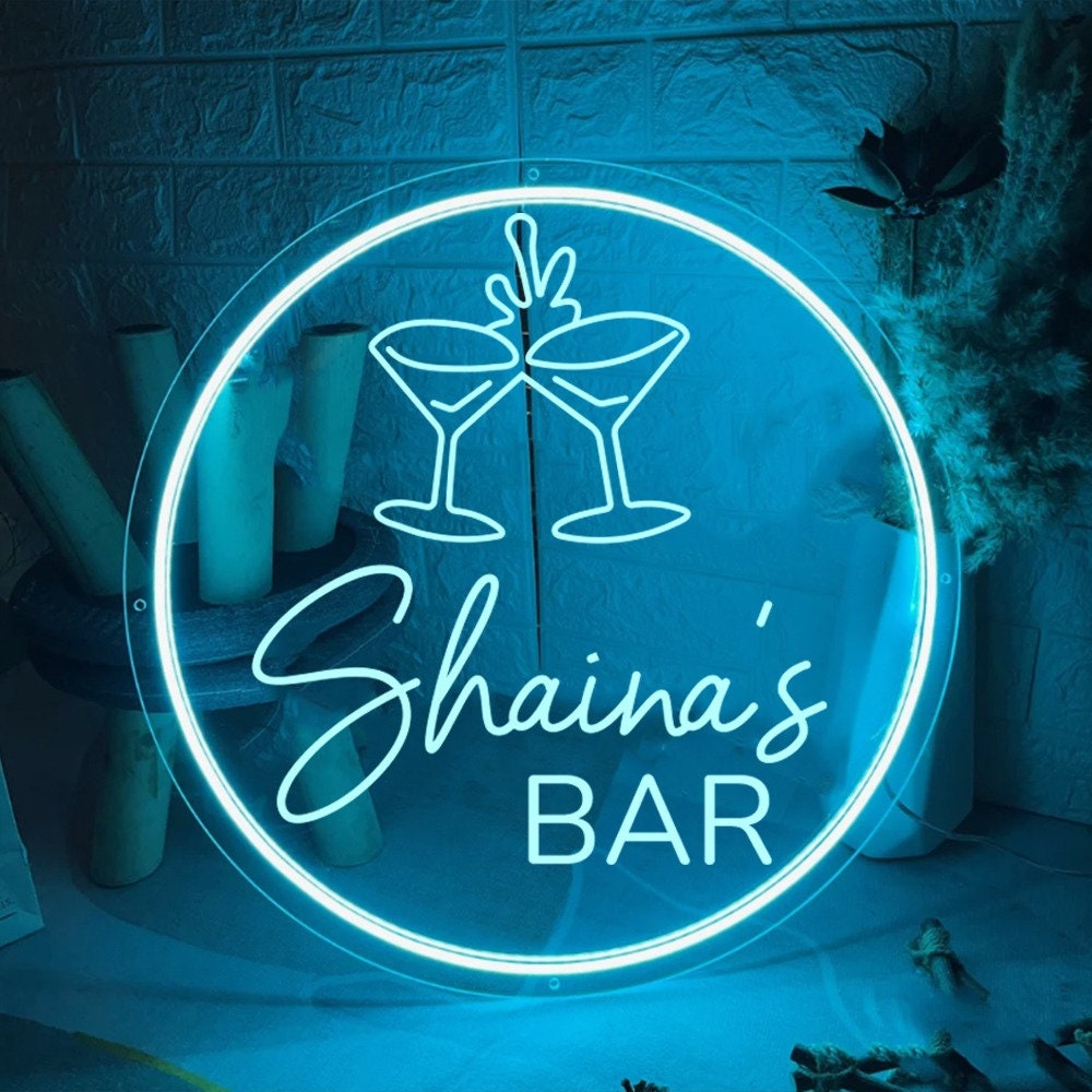 Custom Bar Neon Light, Cocktail, Led Light Personalized Gifts, Home Bar Party Decor, Beer Signs, Champagne Beer LED Decor Club Signage Gifts
