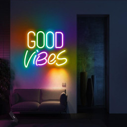 Good Vibes Neon Sign Gifts, Neon Sign Wall Art, Modern Dorm Wall Art, Quote Neon Sign, Typography Neon Sign, Dorm Decor Neon Sign Gifts