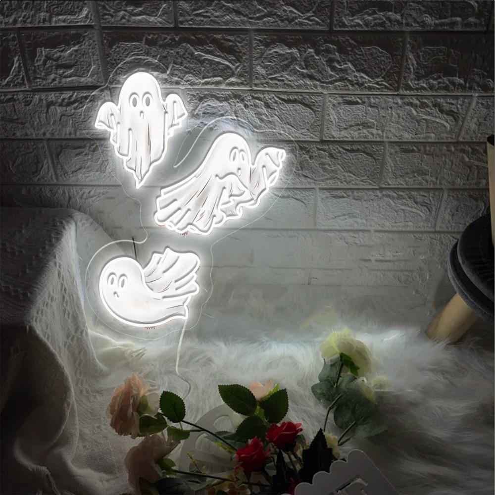 Cute Ghost Neon Sign Gifts, Funny Spooky Neon Sign, Womens Ghost Neon Led, Spooky Season Gifts, Halloween Party Neon Sign, Fall Ghost Neon