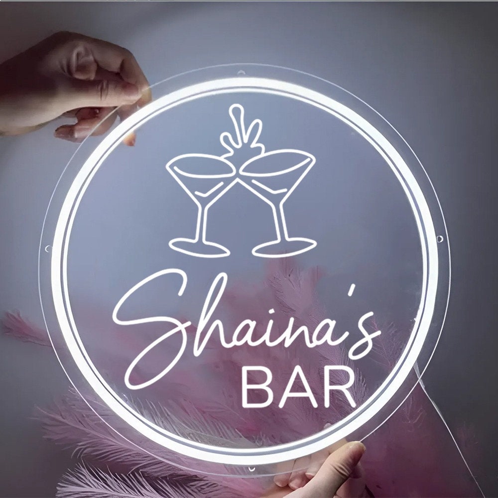 Custom Bar Neon Light, Cocktail, Led Light Personalized Gifts, Home Bar Party Decor, Beer Signs, Champagne Beer LED Decor Club Signage Gifts