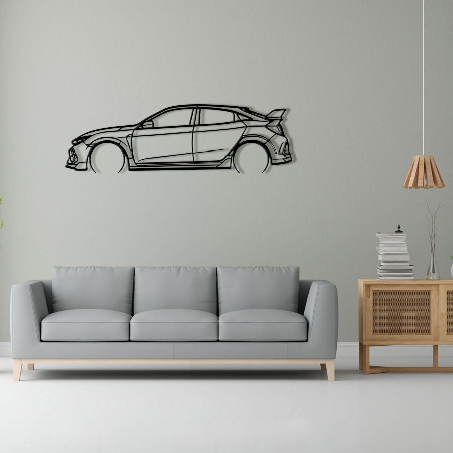 Honda Civic Type R FK8 2021 Raised Steel Wall Art