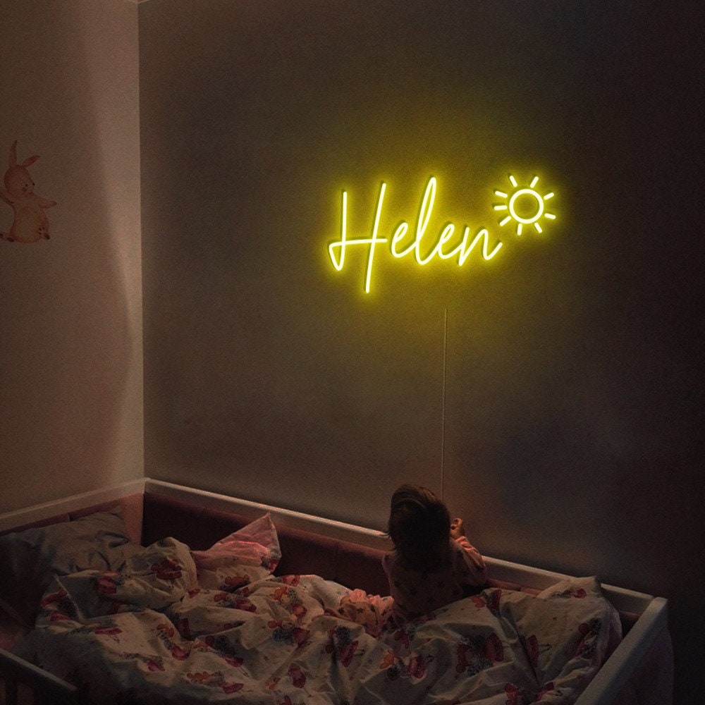 Custom Neon Name Sign For Kids Bedroom, Neon Sign Custom Battery Powered, Personalized Gift For Girls Bedroom, Nursery Decor, Wall Decor
