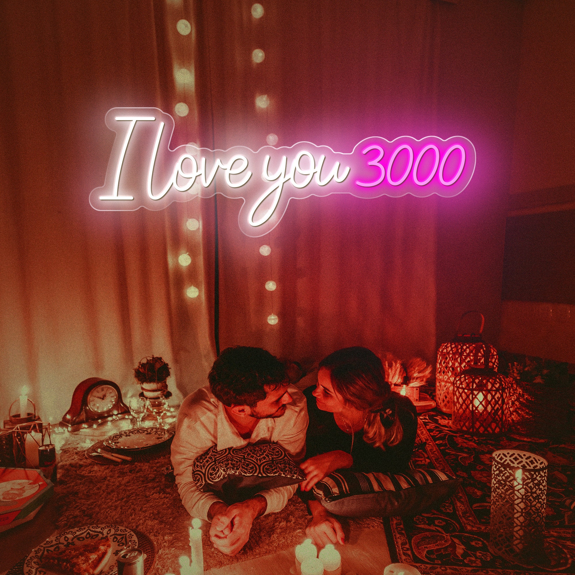 I love you 3000 Neon Sign/Wedding Custom Neon Sign/Personalized Birthday gift for her/ Wedding Gift for Couple/Wedding Decor