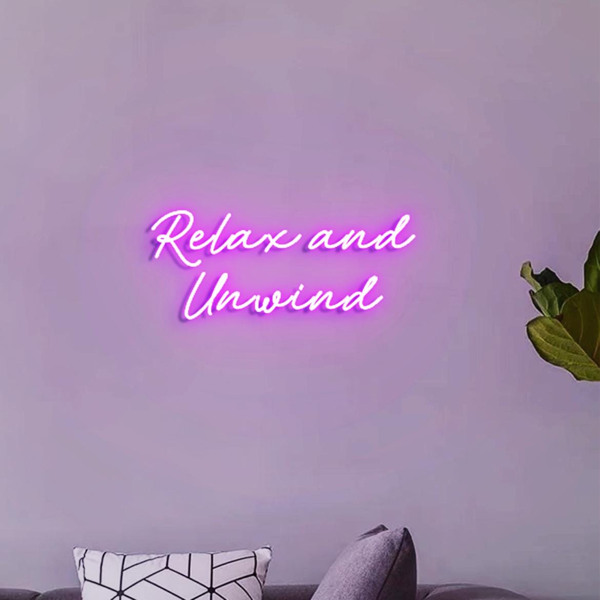 Relax and Unwind Sign, Neon Sign for Bathroom Spa Room Decor, Spa Salon Room Signs, Relax Sign for Massage Room, Unwind Sign Bathroom Room