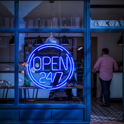 Open 24/7 Service Led Sign,Open Neon Sign,Open 24 Hours Neon Sign,Business Neon Light,Custom Open Neon Sign, Vertical Open Led Sign