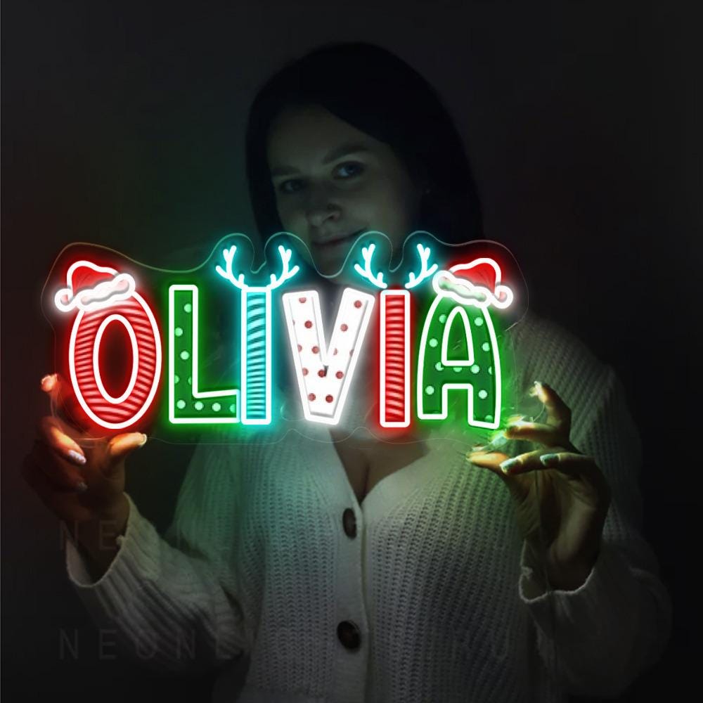 Custom Name Christmas Neon, Christmas Gifts, Christmas Neon Sign, Family photo Christmas Neon, Christmas Family, Christmas Neon Sign Gifts