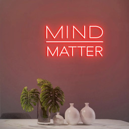 Mind Over Matter Neon Sign, Mind Over Matter Gym Motivational Signs, Office Gym Wall Signs, Gift for Home Gym Idea, Workout Room Signs