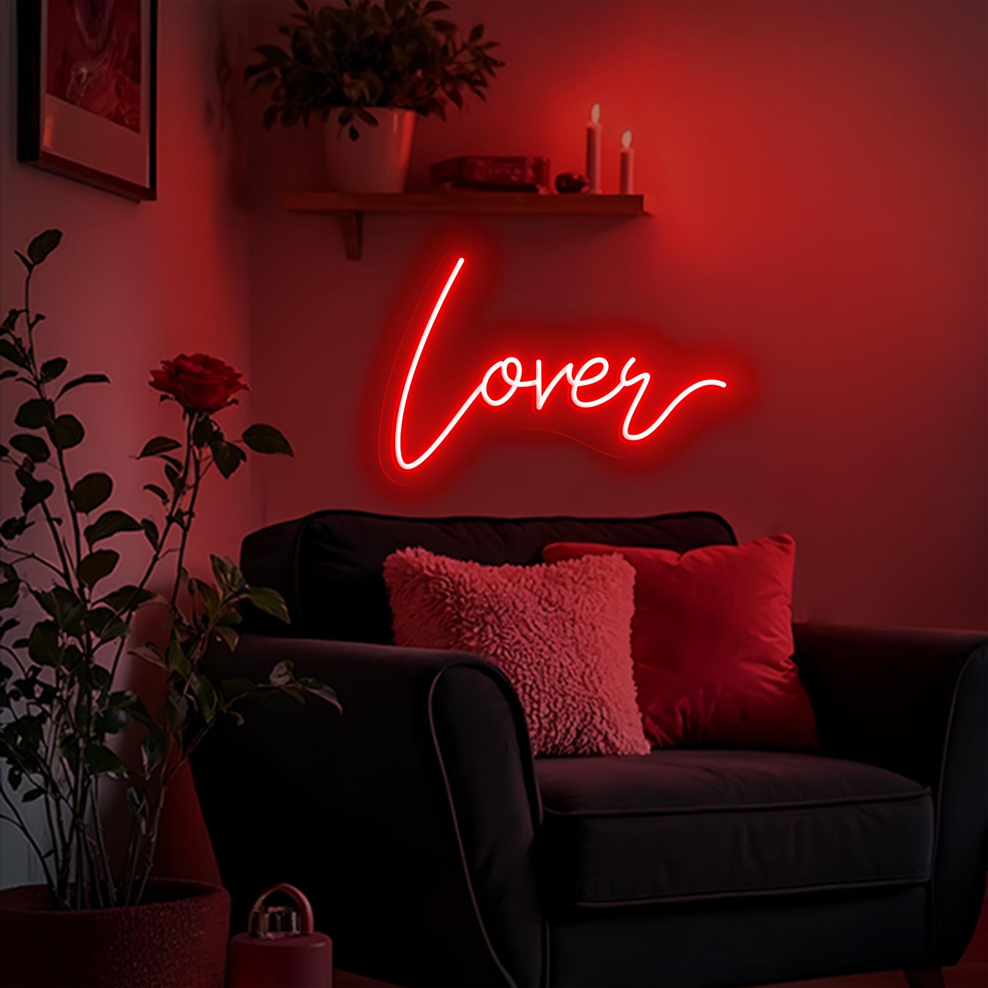 Lover Neon Sign Custom Name Sign Lover LED Neon Light for Wedding Backdrop Decor Wedding Signs Personalized Engagement Gifts for Couples