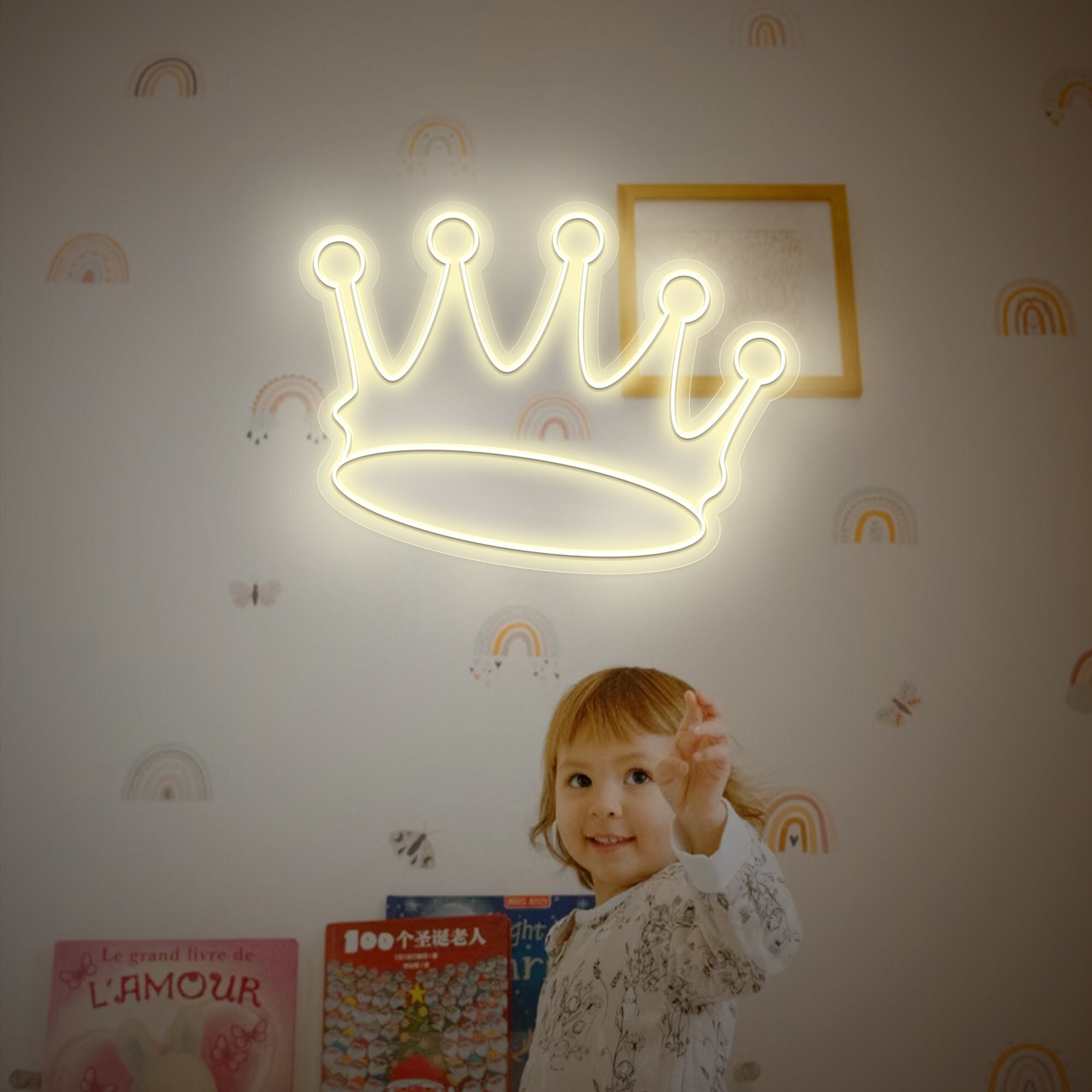 Crown Neon Sign,Custom Neon Sign,Neon Lights Bedroom Room Wall Decor ,Personalized Neon Sign Light,Custom Neon Signs, LED Neon Sign
