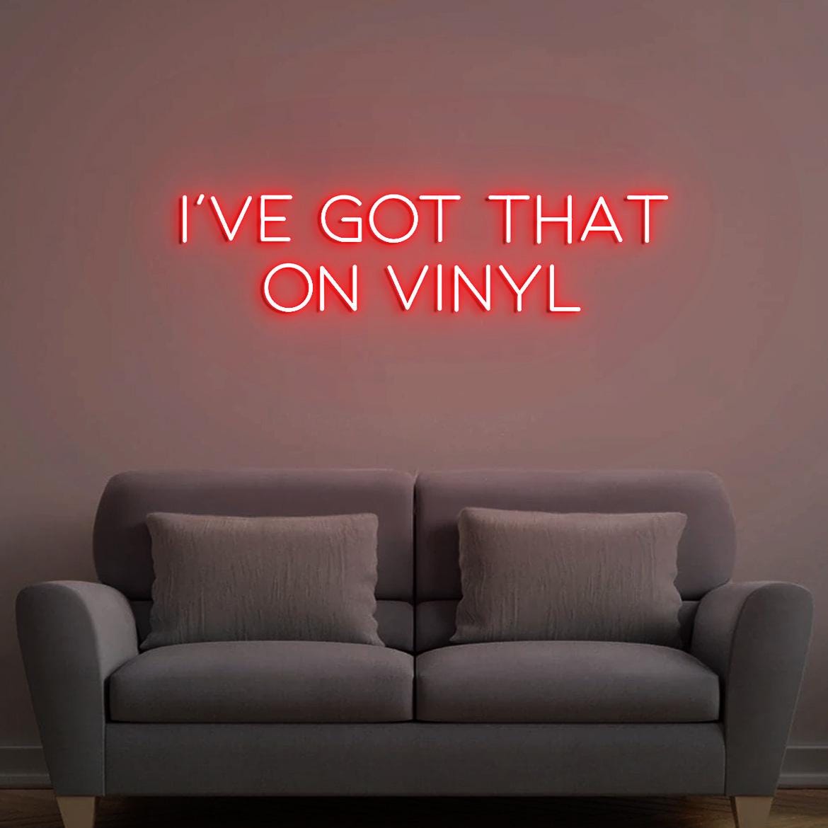 I've Got That on Vinyl, Vinyl Wall Neon Sign Decor, Music Bedroom Wall Sign, On Vinyl Record Sign, Music On Vinyl, Vinyl Record Store Decor