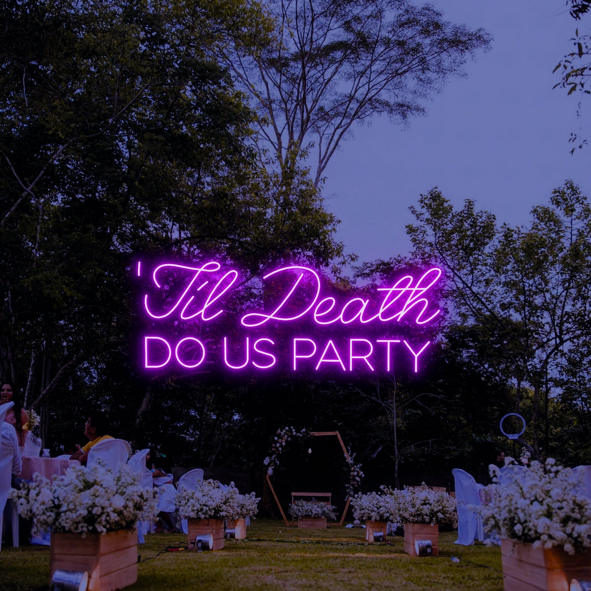 Til Death DO US Party Custom LED Neon Sign/ Night Light Home Bedroom/ Wall Decor/ Personalized Gift/ Wedding Engagement Party Bar Decoration