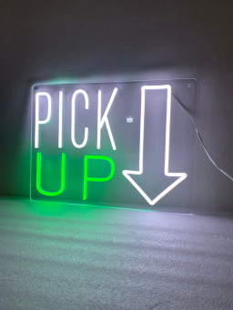 Pick Up Here Sign, Pick Up Here Led Neon Sign, Custom Color for Business Sign, Business Restaurant Sign