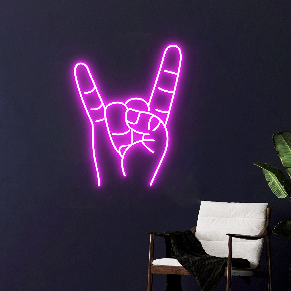 Texas Longhorns Hand Neon Sign, Hook 'em Horns, Texas Hand Wall Decor, Texas Christmas Gift
